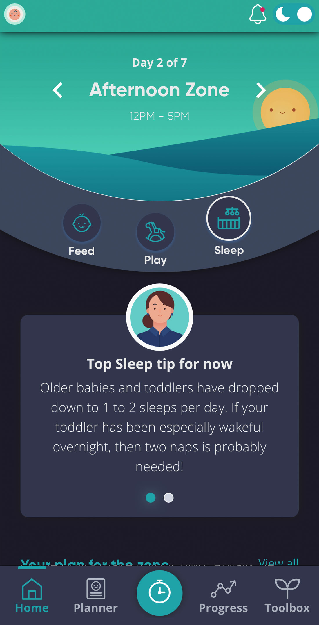 SleepWellBaby app screenshot